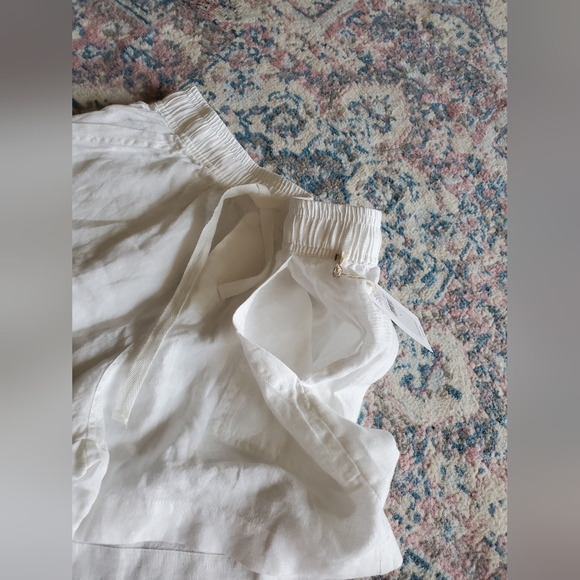 New Splendid Becka 100% Linen Shorts In White Classic Boho Summer Size S Beach - Picture 10 of 16